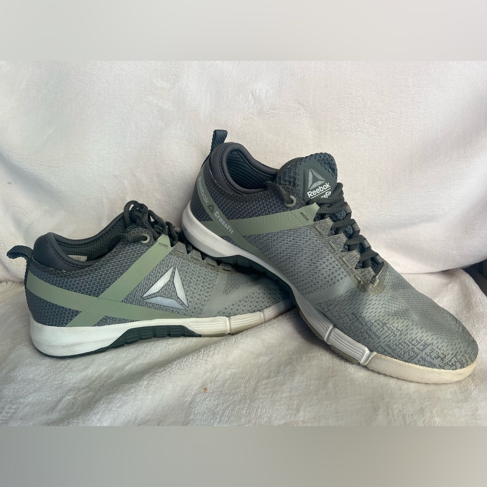 Reebok Gray and White Athletic Shoes